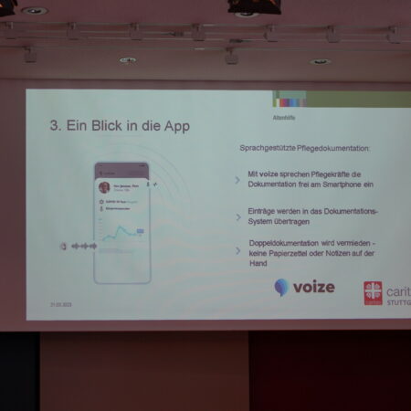 Ein Blick in die Smartphoneanwendung von "voize"