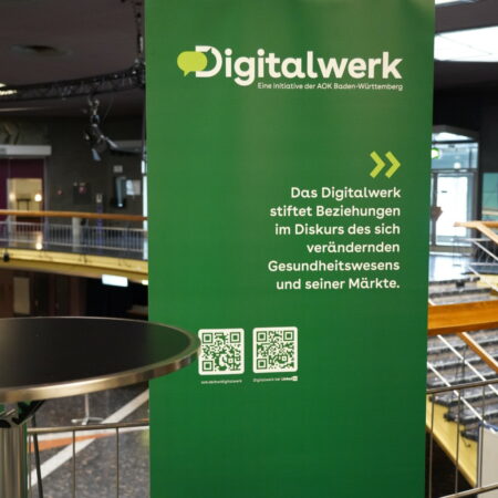Das Digitalwerk der AOK Baden-Württemberg war mit einem Stand vertreten